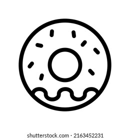 doughnut line icon illustration vector graphic