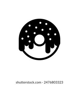 Doughnut line icon vector design template and illustration with editable stroke