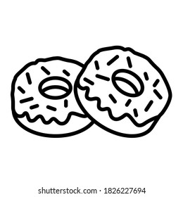 doughnut line icon vector illustration design