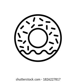 doughnut line icon vector illustration design