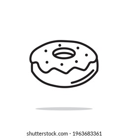 doughnut line icon. Vector outline sign.