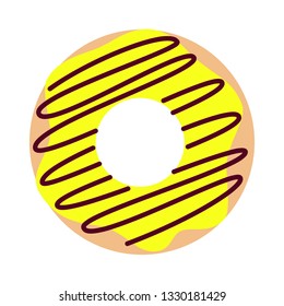 Doughnut on isolated background