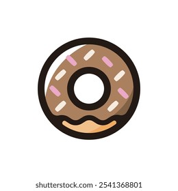 Icono de contorno de rosquilla para Diseño gráfico, App y Sitios web