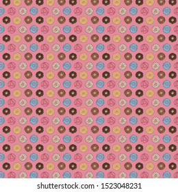 Doughnut pattern vector illustration food desert