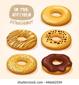 Doughnut Set : Vector Illustration