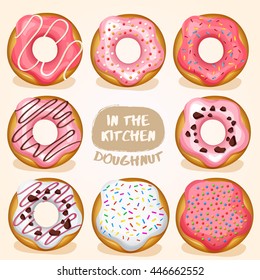 Doughnut Set : Vector Illustration