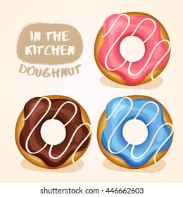 Doughnut Set : Vector Illustration