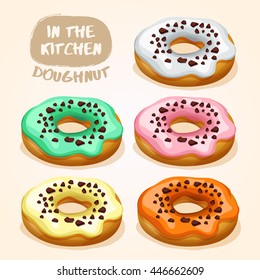 Doughnut Set : Vector Illustration