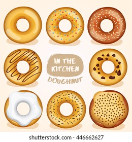 Doughnut Set : Vector Illustration
