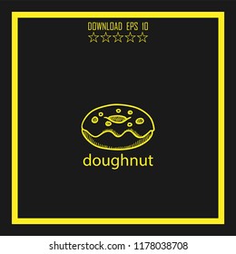 doughnut sketch vector icon