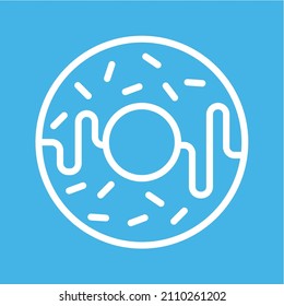 Doughnut sprinkled icon vector image. Can also be used for Physical Fitness. Suitable for mobile apps, web apps and print media.