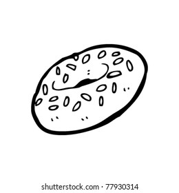 caricatura de donut con rociadores