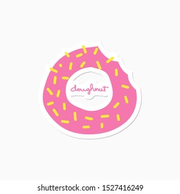doughnut sticker or emblem vector illustration design. eps10