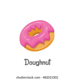 doughnut with strawberry cream