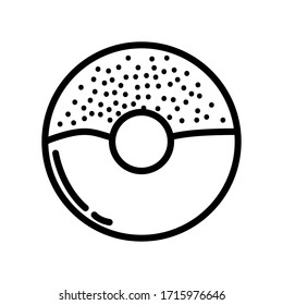 Icono de línea delgada de anillos aislado en el vector EPS de fondo blanco