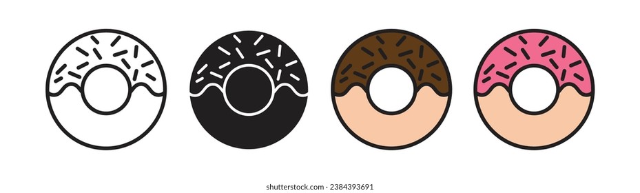 Icono de vector de línea delgada de anillos.ilustración de eps