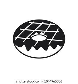 doughnut in trendy flat style, donut icon 