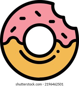 doughnut vector concept on white background. isolated illustration icon