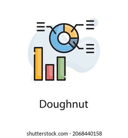 Doughnut vector fill outline Icon Design illustration. Web Analytics Symbol on White background EPS 10 File