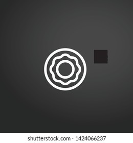 Doughnut vector icon. Doughnut concept stroke symbol design. Thin graphic elements vector illustration, outline pattern for your web site design, logo, UI. EPS 10.