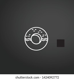 Doughnut vector icon. Doughnut concept stroke symbol design. Thin graphic elements vector illustration, outline pattern for your web site design, logo, UI. EPS 10.