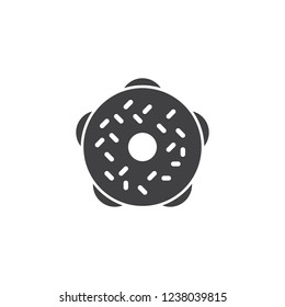 Doughnut vector icon. filled flat sign for mobile concept and web design. Donut food simple solid icon. Symbol, logo illustration. Pixel perfect vector graphics