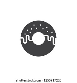 Doughnut vector icon. filled flat sign for mobile concept and web design. Donut simple solid icon. Symbol, logo illustration. Pixel perfect vector graphics