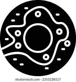 Doughnut Vector Icon Glyph Style