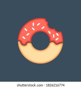 Ilustración de icono del vector de anillos. Vector plano
