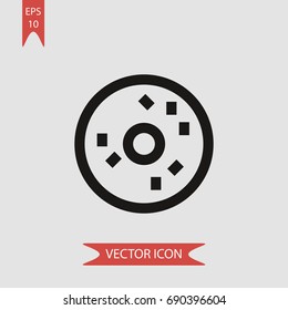 Doughnut vector icon, illustration symbol