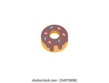 Doughnut Vector Isolated Emoticon. Donut Icon