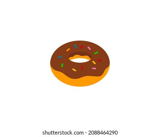 Doughnut vector isolated icon. Emoji illustration. Donut vector emoticon