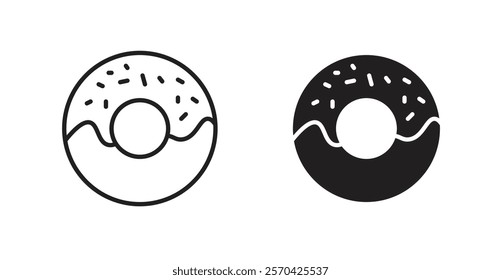 Doughnut vector web icons set