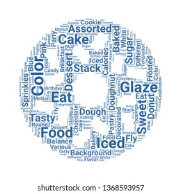 doughnut word cloud. tag cloud about doughnut