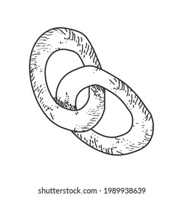 doughnuts bread sketch isolated icon