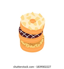doughnuts hand drawn elements illustration