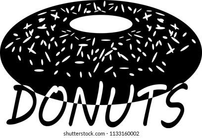 doughnuts. sweet pastries. sweet bagels. vector logo