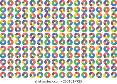 Plano de fundo do gráfico de pizza em forma de rosca 16 colunas x 12 linhas