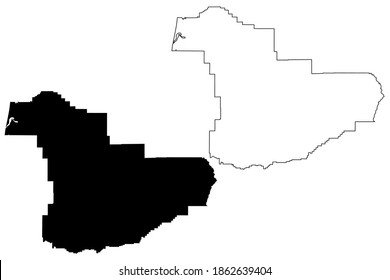 Douglas County, Oregon State (U.S. county, United States of America, USA, U.S., US) map vector illustration, scribble sketch Douglas map