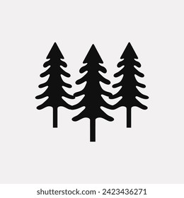 Douglas fir forest tree icon - Simple Vector Illustration