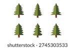Douglas fir Line art creative abstract minimal vector