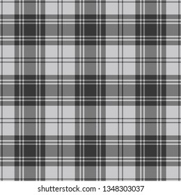 Douglas Grey modern tartan. Element for the seamless pattern. Tartan imitation for prints on fabric and clothing, interior decoration, Scottish-style websites. Frequent weave