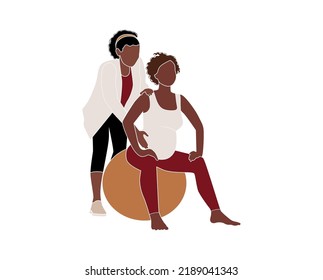 Doula an experienced medical assistant for a pregnant woman