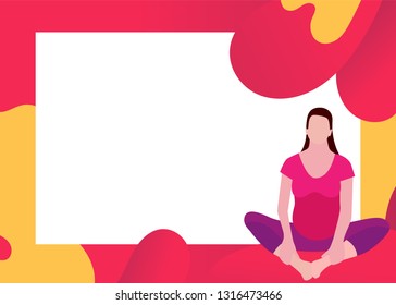 Doula for pregnant woman banner template in a modern cartoon style. Prenatal service website page. Vector illustration