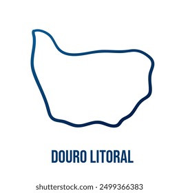 Douro Litoral former province of Portugal smooth map