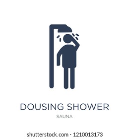 Dousing Shower icon. Trendy flat vector Dousing Shower icon on white background from sauna collection, vector illustration can be use for web and mobile, eps10