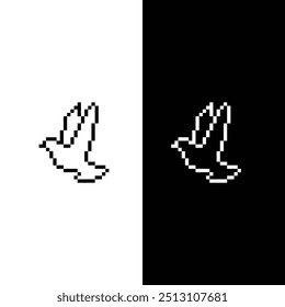 dove 8 bit icon  peace sign Pixel art 8-bit for game