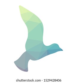 dove, abstract geometrical pattern inside bird. vector 