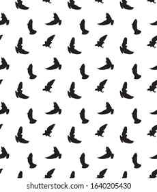 dove  background Seamless. Pigeon background vector black