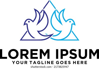 Dove bird animal logo design
